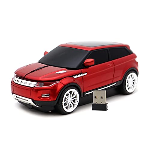 DAY DAY HAPPY Sportwagen drahtlose Maus LR SUV Computer Mäuse USB 2.4gzh für PC Laptop (Red) von DAY DAY HAPPY