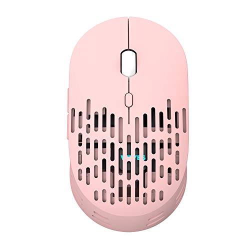 DAY DAY HAPPY Waben kabellose Maus Bluetooth Dual-Modus-Computer lädt Mäuse geräuschlos klicken mit 500mah li Batterie für PC-Laptop (Pink) von DAY DAY HAPPY