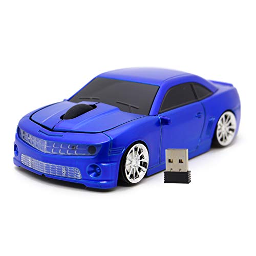 DAY DAY HAPPY drahtlose Maus Auto Maus USB 2,4 GHz CL optische Desktop-Mäuse für Windows und MAC (Blue) von DAY DAY HAPPY