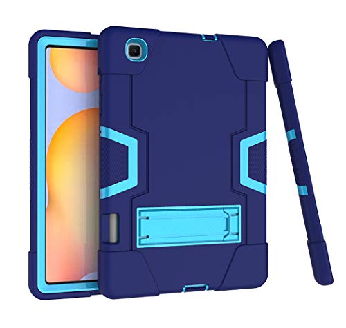Samsung Galaxy Tab S6 Lite Case 2022/2020 Modell SM-P610/P613/P615/P619, Hochleistungsschockdichtschutz mit Ständer für Tab S6 Lite 10,4 Zoll Marine+Blau von DAYI