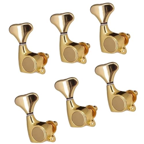 Strings Tuning Pegs Mechaniken Für Gitarre 6R Übersetzungsverhältnis 1:21 Eisen Langlebig Gold Akustikwirbel Stimmgerät Ersatzteile von DAYKET