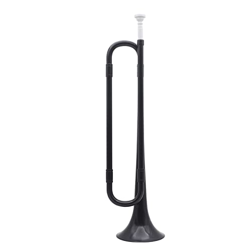 Trompete Messing B Flache Bugle-Kavallerie-Trompete Umweltfreundlicher Plastik Mit Mundstück Für Den Bandschüler (Color : Black) von DAYKET