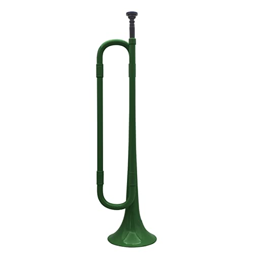 Trompete Messing B Flache Bugle-Kavallerie-Trompete Umweltfreundlicher Plastik Mit Mundstück Für Den Bandschüler (Color : Green) von DAYKET