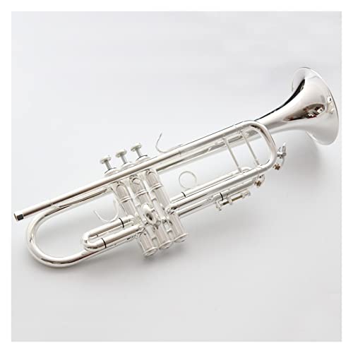 Trompete Messing BB Trompete Silber Überzogene Musikinstrumente Professionelle Trompeten Mundstück Zubehör von DAYKET