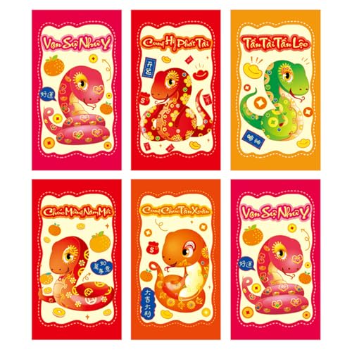 6 Count 2025 Schlange Zodiacs Rötung Umschläge Für Neujahrsfeier 6 Count 2025 Schlange Zodiacs Rötung Umschläge Für Neujahrsfeier von DAYLIGHE