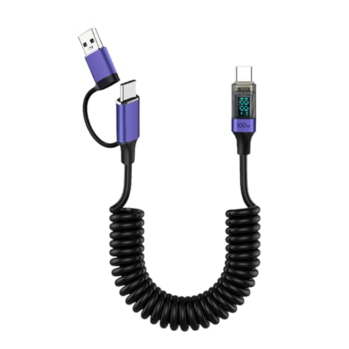 DAYLIGHE Versenkbares USB C Ladekabelkabel Mit Digitalem Leistungsanzeigekleidung Resistent Die Für Schnelle Ladedaten Geeignet Sind von DAYLIGHE