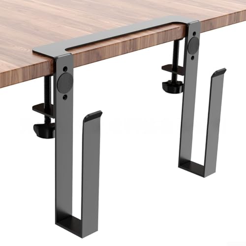 DAZZLEEX Laptop-Hängeregal aus Aluminiumlegierung, multifunktionaler Schreibtisch-Organizer für Schlafzimmer, Klassenzimmer, Hotels, Arbeitszimmer (Schwarz 1) von DAZZLEEX