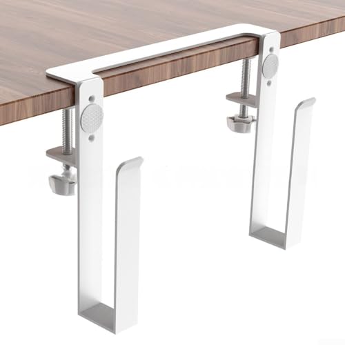 DAZZLEEX Laptop-Hängeregal aus Aluminiumlegierung, multifunktionaler Schreibtisch-Organizer für Schlafzimmer, Klassenzimmer, Hotels, Arbeitszimmer (weiß-1) von DAZZLEEX