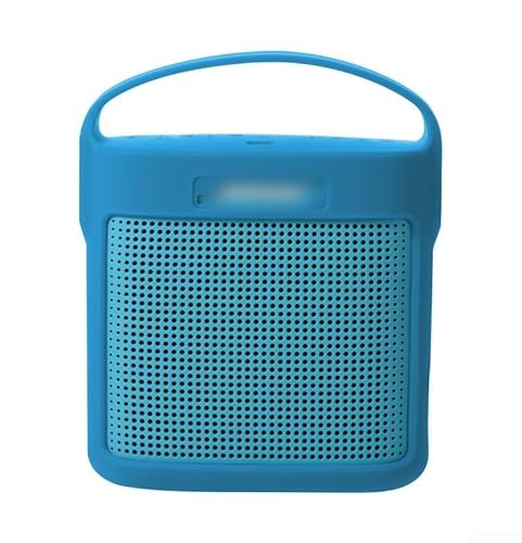 DAZZLEEX Lautsprecherhülle aus Silikon, Rot/Grau/Blau, tragbare Lautsprecherabdeckung für Soundlink Color II Lautsprecher, 16,8 x 14,5 x 6,3 cm (blau) von DAZZLEEX