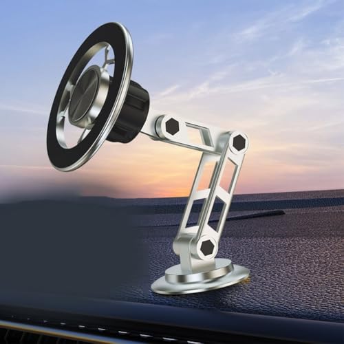 DAZZLEEX Magnetische KFZ-Handyhalterung für alle Smartphone-Marken Armaturenbrett oder Windschutzscheibe (Silber) von DAZZLEEX