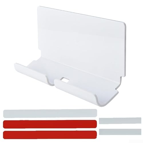 DAZZLEEX Wandhalterung für Tablets und Handys, Acryl-Halterungen für sichere und stilvolle Geräteaufbewahrung (weiß) von DAZZLEEX