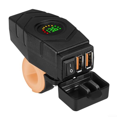 USB-Ladegerät für Motorräder mit einfacher Installation und wasserdichtem staubdichtem Design (Lenker grün) von DAZZLEEX