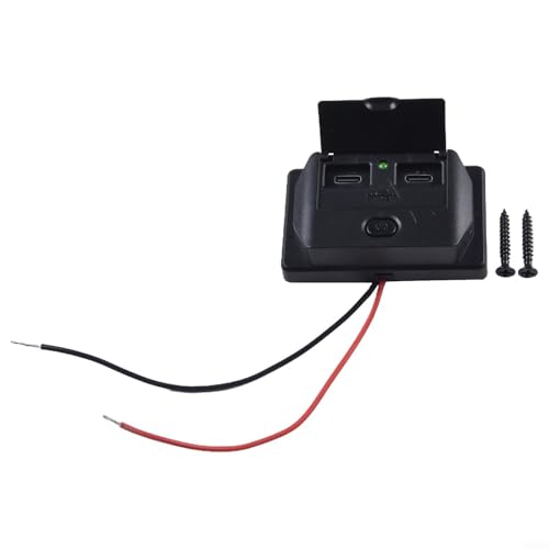 USB-Schnellladegerät, LED-Licht, Steckdose, V V, Auto, Motorrad, Wohnmobil, Boot (grünes Licht) von DAZZLEEX