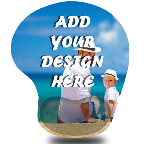 Benutzerdefiniertes Mauspad mit Handgelenkstütze, ergonomisches personalisiertes Mauspad, fügen Sie personalisiertes Foto und Text hinzu, rutschfeste Unterseite, Komfort-Gelkissen für Büro und Gaming Benutzerdefiniertes Mauspad mit Handgelenkstütze, ergonomisches personalisiertes Mauspad, fügen Sie personalisiertes Foto und Text hinzu, rutschfeste Unterseite, Komfort-Gelkissen für Büro und Gaming von DBLXYAN