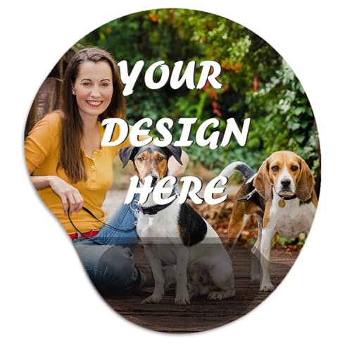 Mauspad mit Handgelenkstütze – ergonomisch, personalisierbar, Fotos und Text, rutschfeste Unterseite, bequemes Gelkissen für Büro Mauspad mit Handgelenkstütze – ergonomisch, personalisierbar, Fotos und Text, rutschfeste Unterseite, bequemes Gelkissen für Büro von DBLXYAN