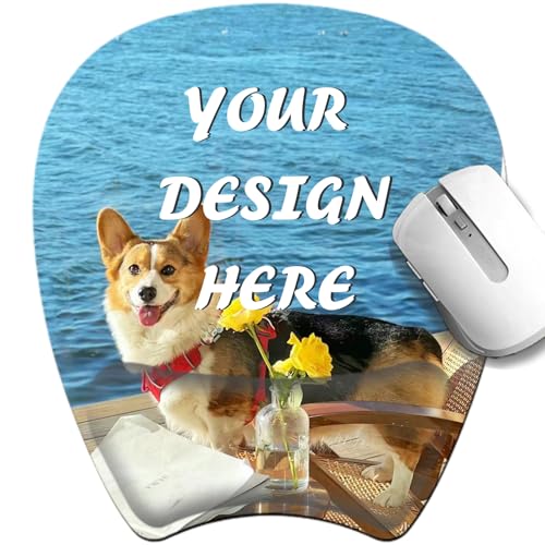 Benutzerdefiniertes Mauspad mit Handgelenkstütze, ergonomisches personalisiertes Mauspad, fügen Sie personalisiertes Foto und Text hinzu, rutschfeste Unterseite, Komfort-Gelkissen für Büro und Gaming Benutzerdefiniertes Mauspad mit Handgelenkstütze, ergonomisches personalisiertes Mauspad, fügen Sie personalisiertes Foto und Text hinzu, rutschfeste Unterseite, Komfort-Gelkissen für Büro und Gaming von DBLXYAN