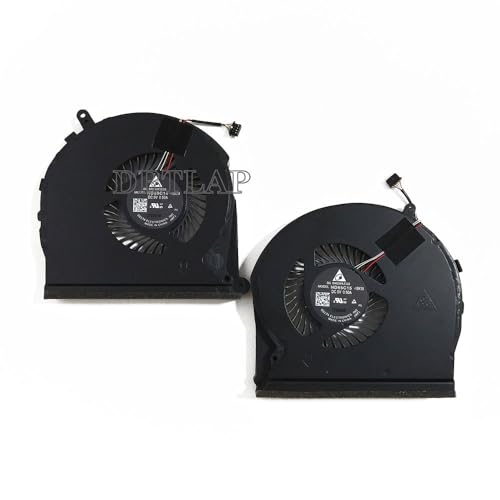 DBTLAP CPU + GPU Kühlung Lüfter Kompatible für HP Gaming Pavilion 17-CD 17-CD0010TX 17-CD0022TX 17-CD0026 TPN-C142 Series L56873-001 ND85C15-18K15 ND85C14-18K14 9116FPR 0X07SBR 5V 0.50A Lüfter von DBTLAP