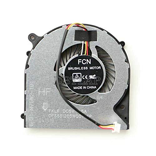 DBTLAP Laptop CPU Kühlung Lüfter für Hasee T6-X5 Z7M-KP7SC Z7M-KP5SC DFS551205WQ0T-FKLF 6-31-N75W2-101 4pin von DBTLAP