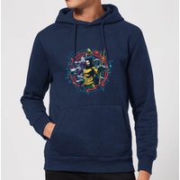 Aquaman Circular Portrait Hoodie - Navy Blau - L von DC Comics