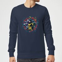 Aquaman Circular Portrait Sweatshirt - Navy Blau - M von DC Comics