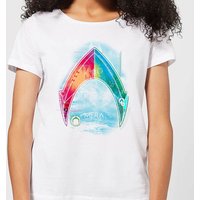Aquaman Mera Beach Symbol Damen T-Shirt - Weiß - XXL von DC Comics