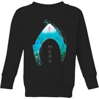 Aquaman Mera Logo Kinder Sweatshirt - Schwarz - 5-6 Jahre von Original Hero