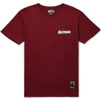 Batman 80. Jubiläum '00s League T-Shirt - Burgundy Rot - L von DC Comics
