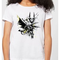 Batman Batface Splash Damen T-Shirt - Weiß - XL von Original Hero