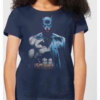 Batman Close Up Damen T-Shirt - Navy Blau Blau - L von DC Comics