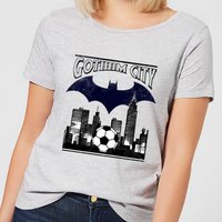 Batman Football Gotham City Damen T-Shirt - Grau - M von DC Comics