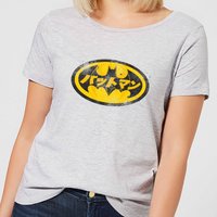 Batman Japanisches Logo Damen T-Shirt - Grau - XL von DC Comics