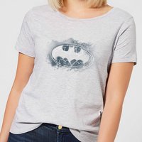 Batman Spray Logo Damen T-Shirt - Grau - M von DC Comics