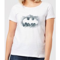 Batman Spray Logo Damen T-Shirt - Weiß - XXL von DC Comics