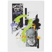 Batman Torn Giclee Art Print - A2 - Wooden Frame von DC Comics