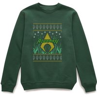 DC Aquaman Knit Weihnachtspullover - Dunkelgrün - L von DC Comics