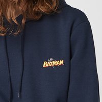 DC Batman Unisex Embroidered Hoodie - Navy - S von DC Comics