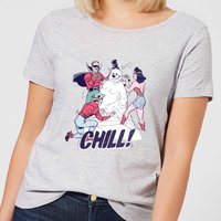 DC Chill! Damen Christmas T-Shirt - Grau - 4XL von DC Comics