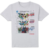 DC Comics Justice League Through The Ages Unisex T-Shirt - White - M DC Comics Justice League Through The Ages Unisex T-Shirt - White - M von DC Comics