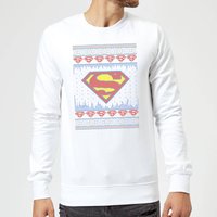 DC Comics Supergirl Knit Weihnachtspullover – Weiß - L von DC Comics