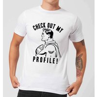 DC Comics Superman Check Out My Profile T-Shirt - Weiß - 5XL von DC Comics