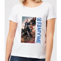 DC Fandome Batman, Wonderwoman, Superman Women's T-Shirt - White - XXL von DC Comics