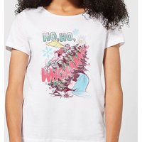 DC Ho Ho Whoaaaaaaa Damen Christmas T-Shirt - Weiß - XL von DC Comics