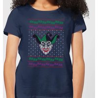 DC Joker Knit Damen Christmas T-Shirt - Navy Blau - L von DC Comics