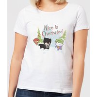 DC Nice Is Overrated Damen Christmas T-Shirt - Weiß - M von DC Comics