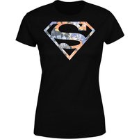 DC Originals Floral Superman Damen T-Shirt - Schwarz - XXL von DC Comics