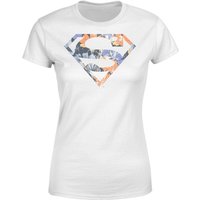 DC Originals Floral Superman Damen T-Shirt - Weiß - M von DC Comics