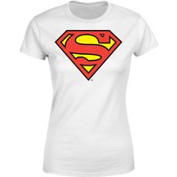 DC Originals Official Superman Shield Damen T-Shirt - Weiß - M von DC Comics