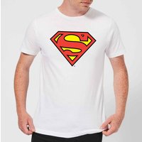 DC Originals Official Superman Shield Herren T-Shirt - Weiß - M von DC Comics