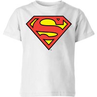 DC Originals Official Superman Shield Kinder T-Shirt - Weiß - 9-10 Jahre von DC Comics