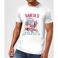 DC Santa's Helpers Herren Christmas T-Shirt - Weiß - S von DC Comics